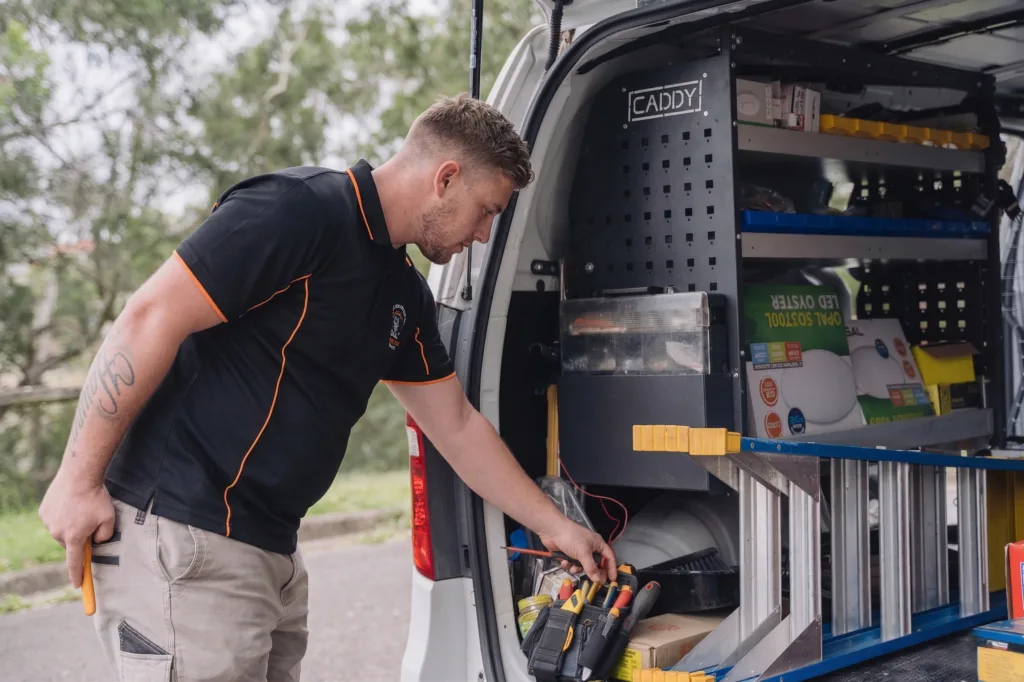 Licensed Bondi Junction electrician working on a residential job